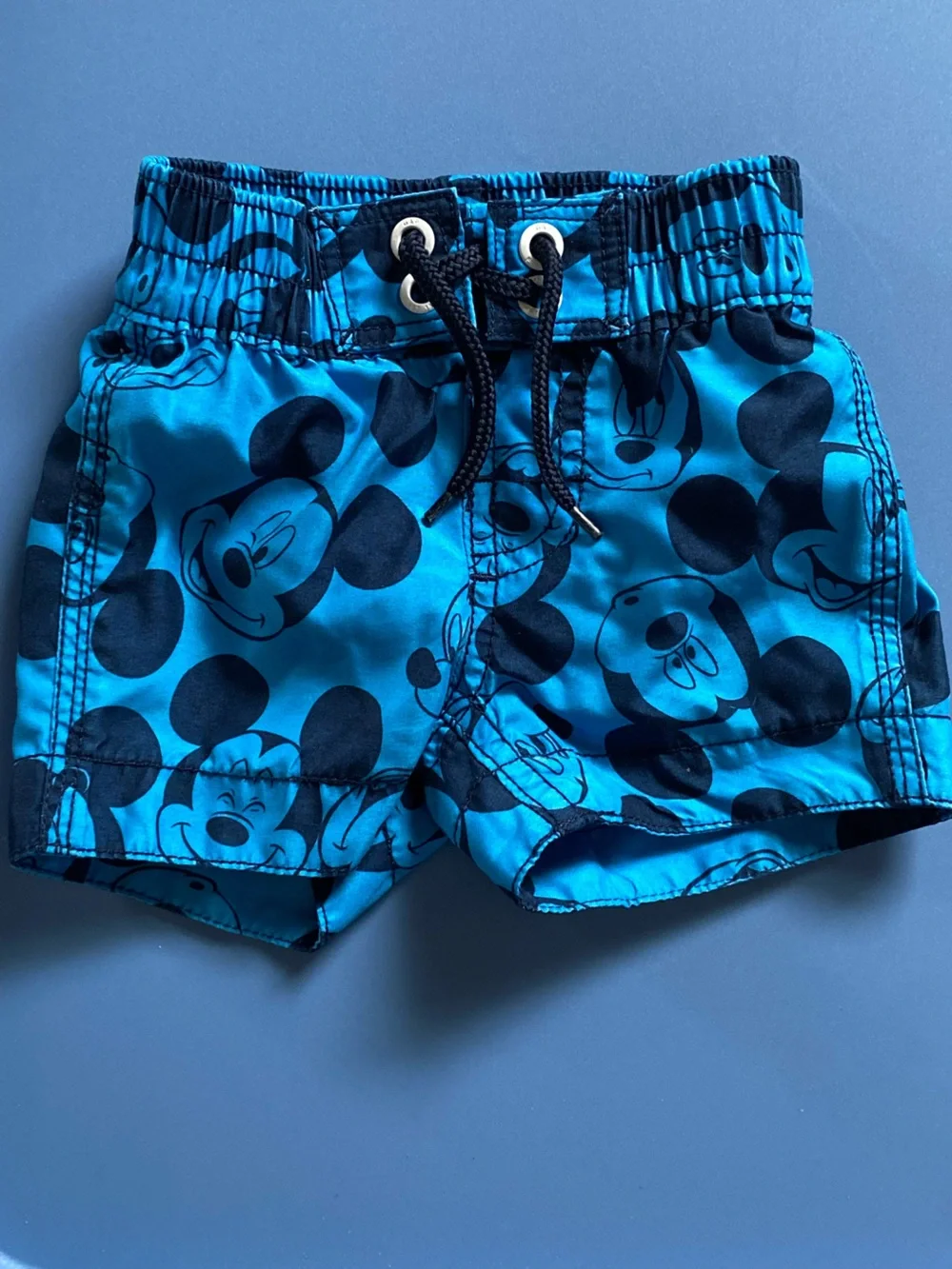 Baby Gap Blue and Black Disney Print Swim Trunks